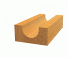 Fresa para medias cañas Expert for Wood, 8 mm, R1 3 mm, D 6 mm, L 12,7 mm, G 50,8 mm