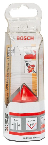 Fresa para ranurar en V Expert for Wood, 8 mm, D 31,8 mm, L 19 mm, G 51 mm, 90°