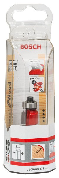 Fresa para redondear Expert for Wood, 8 mm, D 16,7 mm, R1 2 mm, L 12,7 mm, G 55 mm