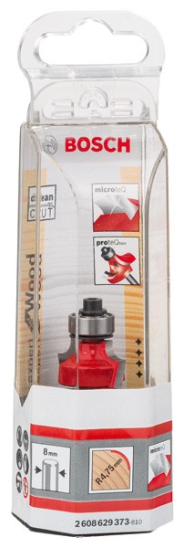 Fresa para redondear Expert for Wood, 8 mm, D 22,2 mm, R1 4,75 mm, L 13,2 mm, G 55 mm