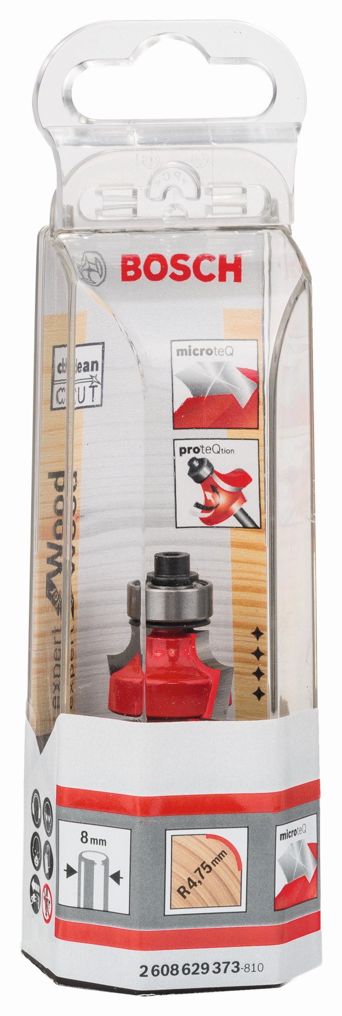 Fresa para redondear Expert for Wood, 8 mm, D 22,2 mm, R1 4,75 mm, L 13,2 mm, G 55 mm