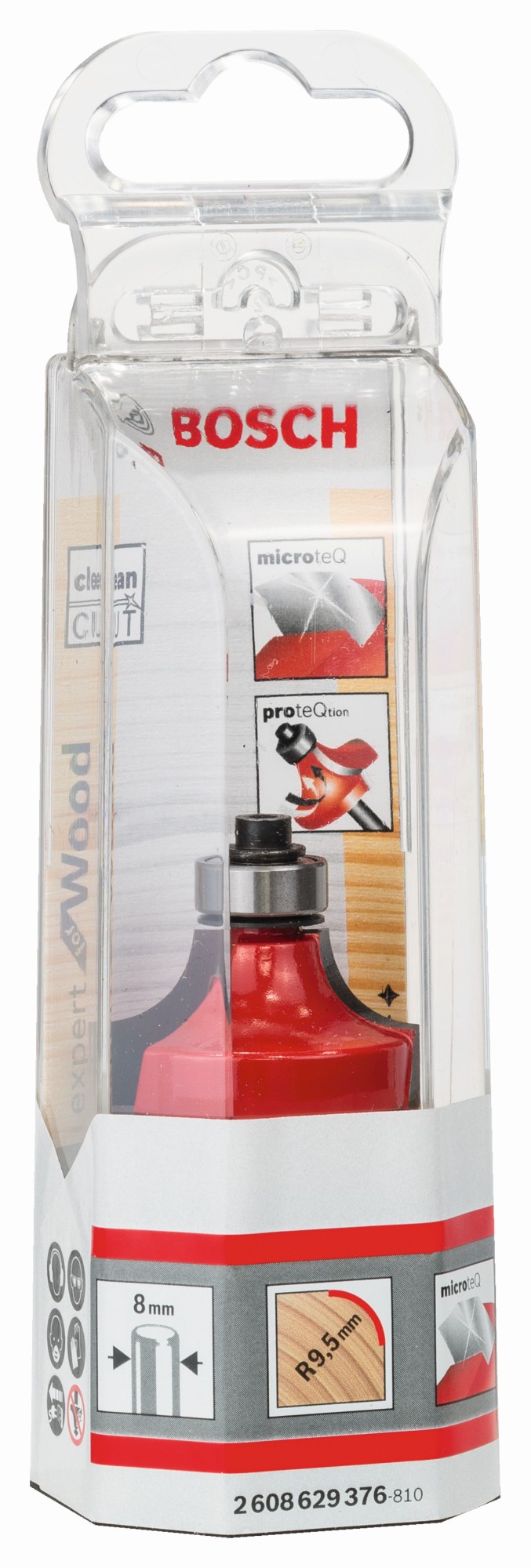 Fresa para redondear Expert for Wood, 8 mm, D 31,75 mm, R1 9,5 mm, L 18 mm, G 60 mm