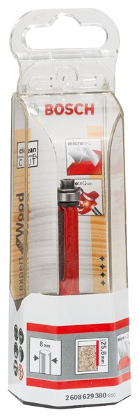 Fresa para recortar Expert for Wood Laminate, 8 mm, D1 9,5 mm, L 25,8 mm, G 71,5 mm