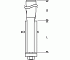 Fresa para recortar Expert for Wood Laminate, 12 mm, D1 12,7 mm, L 38,5 mm, G 93,6 mm
