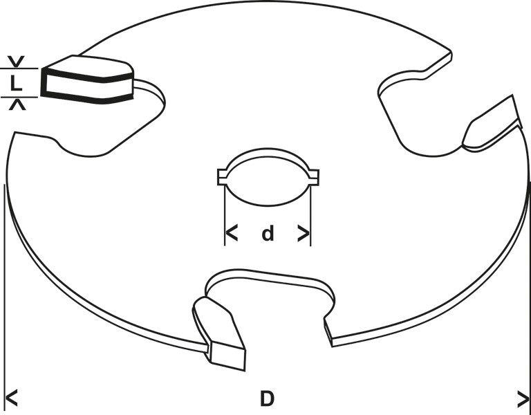 Corte de ranuras Expert for Wood, 8 mm, D1 50,8 mm, L 3 mm, G 8 mm