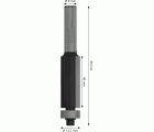 Broca fresadora de recorte al ras PRO con cojinete inferior, Ø 12,7 x L 40, vástago de 8 mm