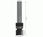 Broca fresadora de recorte al ras PRO con cojinete superior, Ø 12,7 x L 9,5, vástago de 8 mm