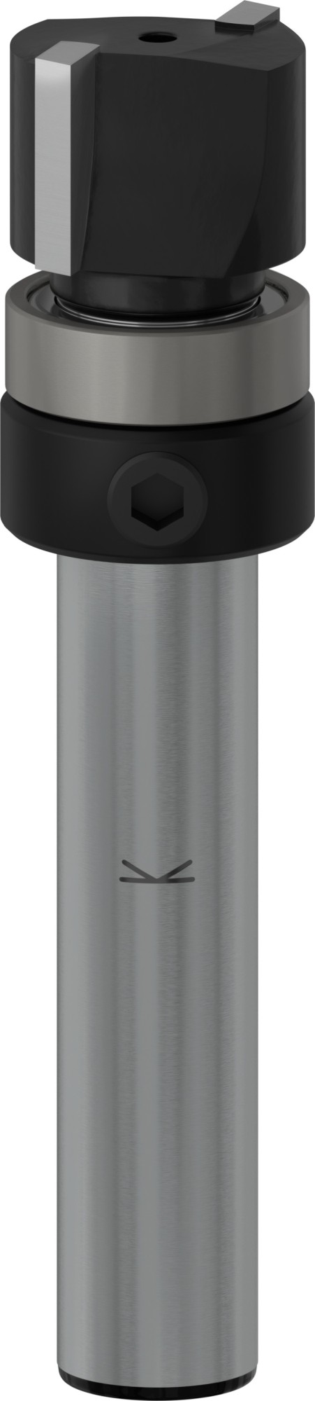 Broca fresadora de recorte al ras PRO con cojinete superior, Ø 12,7 x L 9,5, vástago de 8 mm