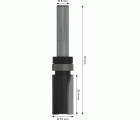 Broca fresadora de recorte al ras PRO con cojinete superior, Ø 16 x L 25,4, vástago de 8 mm