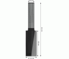 Broca fresadora recta PRO, dos acanaladuras, Ø 14 x L 30, vástago de 8 mm