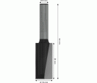 Broca fresadora recta PRO, dos acanaladuras, Ø 16 x L 30, vástago de 8 mm