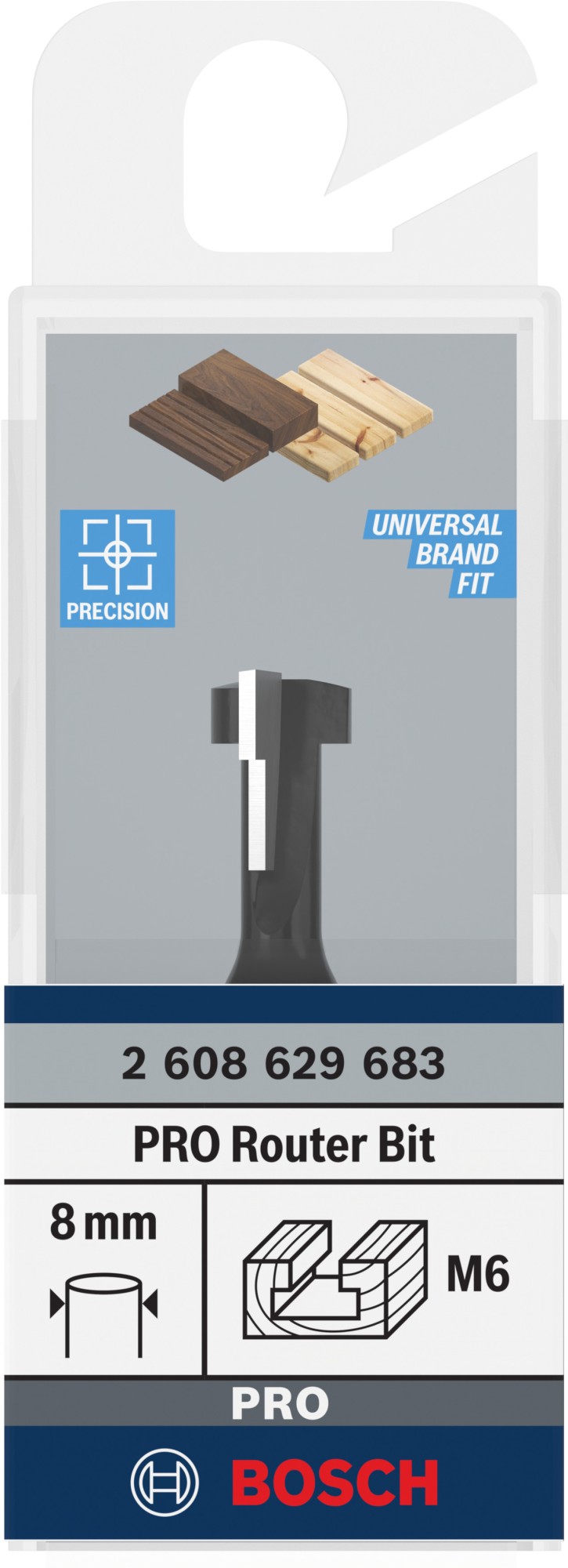 Broca fresadora PRO para bocallaves, Ø 10,5 x Ø 6,6, vástago de 8 mm