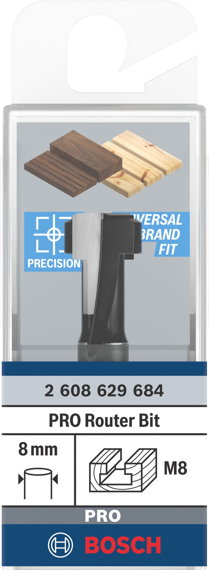 Broca fresadora PRO para bocallaves, Ø 13,5 x Ø 8,6, vástago de 8 mm