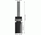 Broca fresadora de recorte al ras PRO con cojinete superior, Ø 5/8" x L 1", vástago de 1/4"
