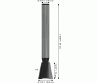 Broca fresadora para cola de milano PRO, 15°, vástago de 1/4″
