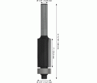 Broca fresadora de recorte al ras PRO con cojinete inferior, Ø 1/2" x L 1", vástago de 1/4"