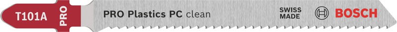 PRO Plastics PC clean T101A Jigsaw Blade, 100 mm, 5 pcs. Special for Acrylic