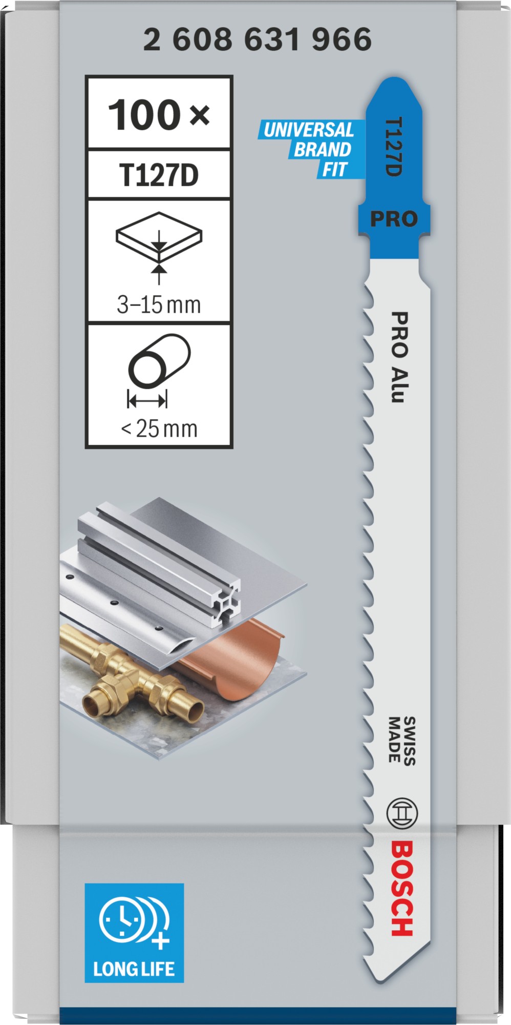 Hoja de sierra de calar PRO Alu T127D, 100 mm, 100 unidades