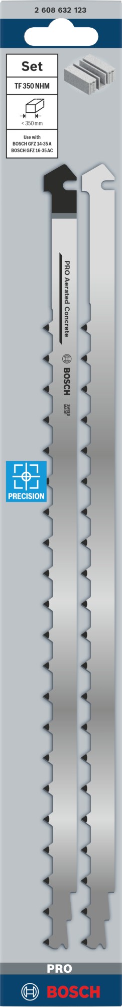 Set de hojas de sierra tándem PRO Aerated Concrete TF350NHM, 408 mm, 2 unidades