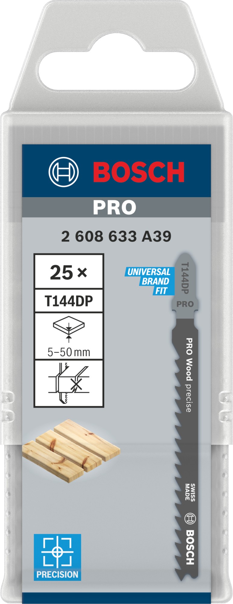 Hoja de sierra de calar PRO Wood precise T144DP 100 mm, 25 uds.