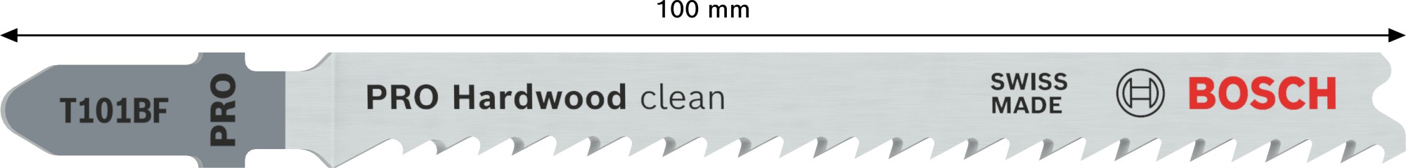 Hoja de sierra de calar PRO Hardwood clean T101BF, 100 mm, 5 uds.