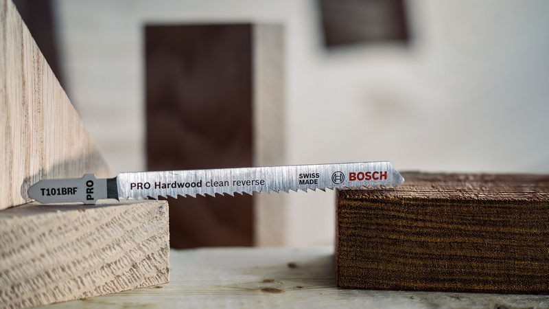 Hoja de sierra de calar PRO Hardwood clean reverse T101BRF, 100 mm, 5 uds.