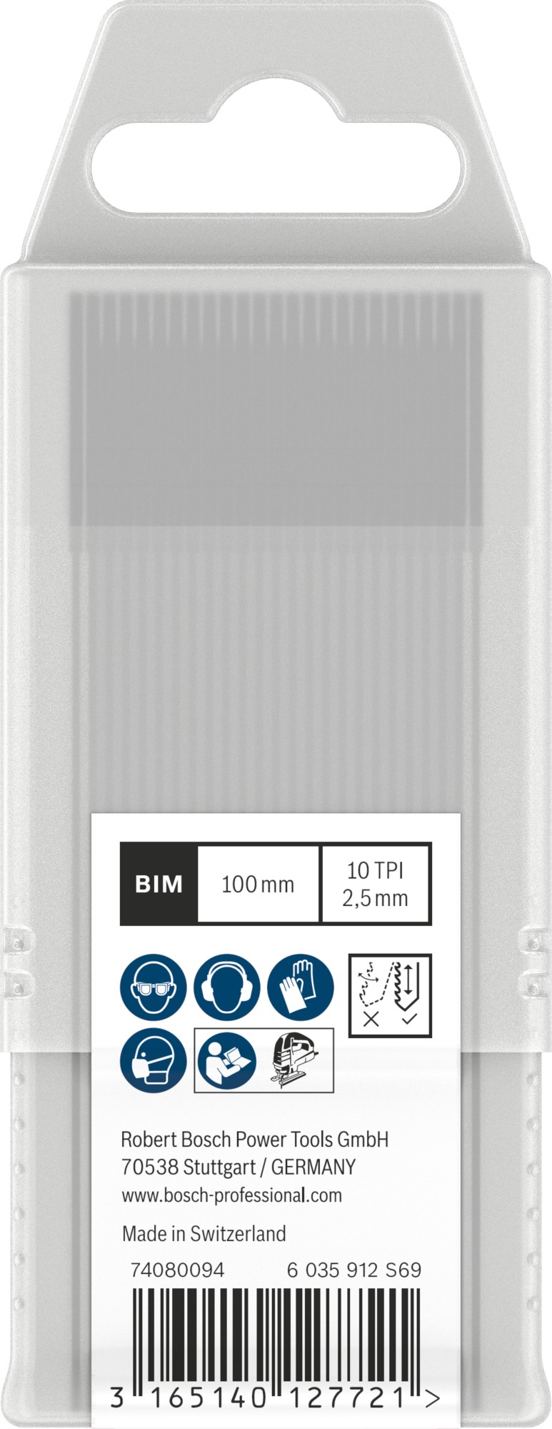 Hoja de sierra de calar PRO Hardwood clean reverse T101BRF, 100 mm, 25 uds.