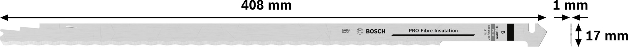 Hoja de sierra tándem PRO Fibre Insulation, 408 mm, 2 uds.