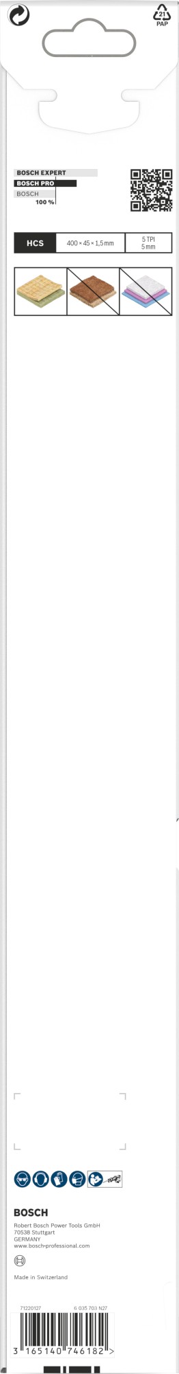 Hoja PRO Fibre Insulation S2013AWP, 1,5 x 45 x 400 mm