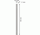 Cuchilla para cepillo PRO, 82 x 5,5 x 1,1 mm