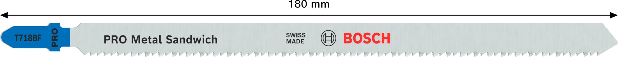 Hoja de sierra de calar PRO Metal Sandwich T718BF 180 mm, 3 uds.