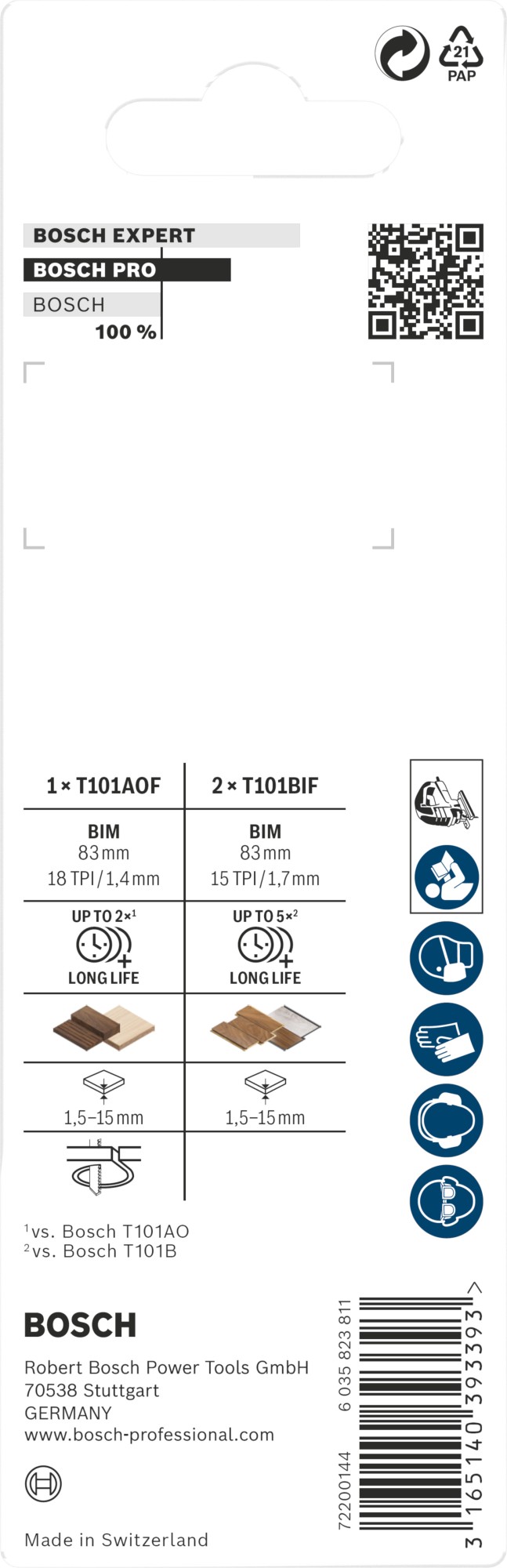 Set PRO Laminate, vástago de inserción en T, 3 uds.
