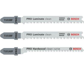Set de hojas de sierra de calar PRO Laminate para vástago de inserción en T, 3 unidades