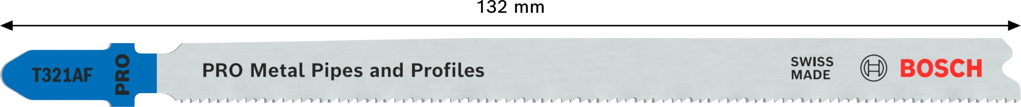 Hoja de sierra de calar PRO Metal Pipes and Profiles T321AF 132 mm, 5 uds.