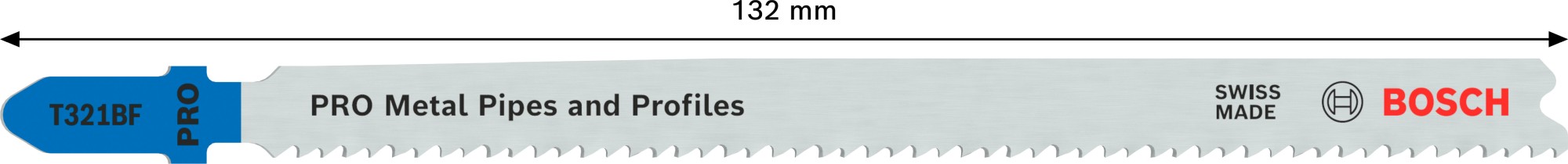 Hoja de sierra de calar PRO Metal Pipes and Profiles T321BF 132 mm, 5 uds.