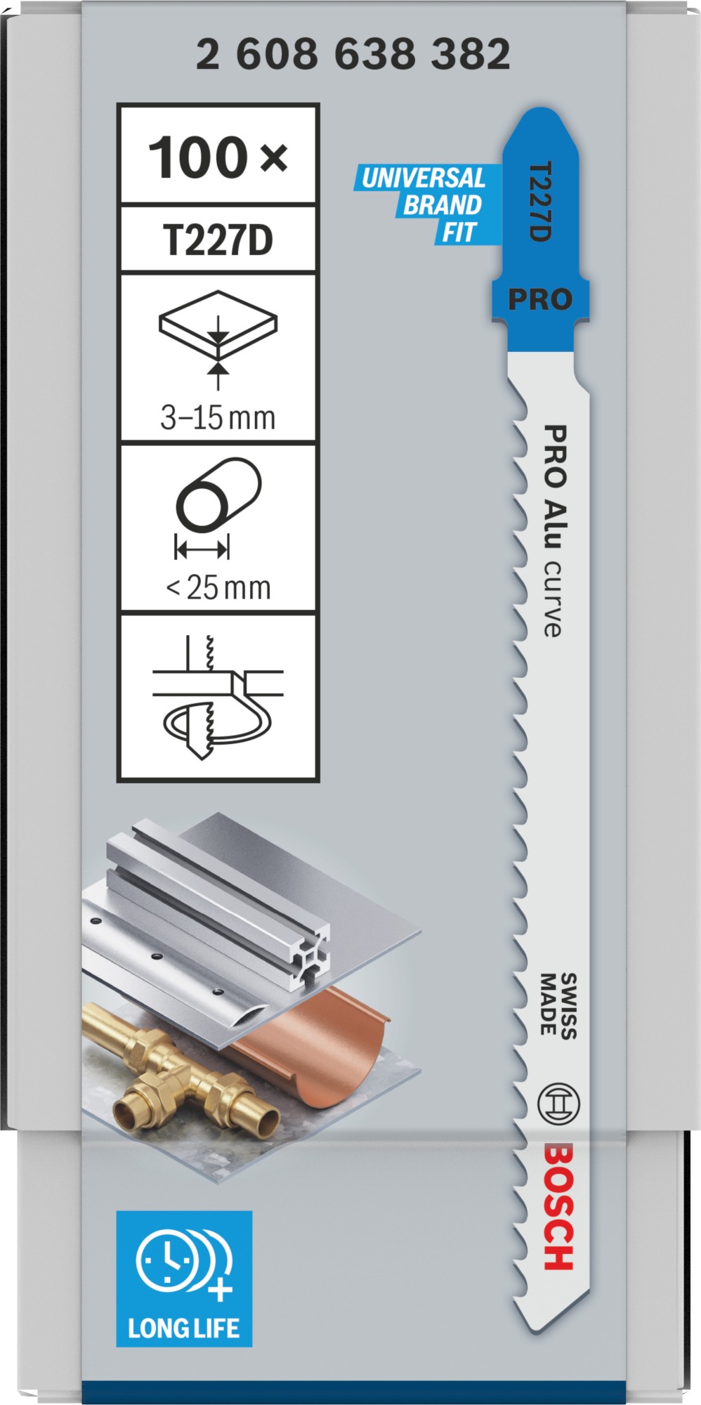Hoja de sierra de calar PRO Alu curve T227D, 100 mm, 100 uds.