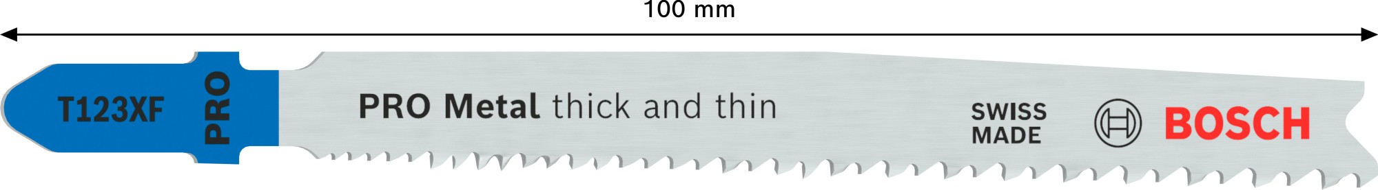 Hoja de sierra de calar PRO Metal thick and thin T123XF, 100 mm, 5 uds.