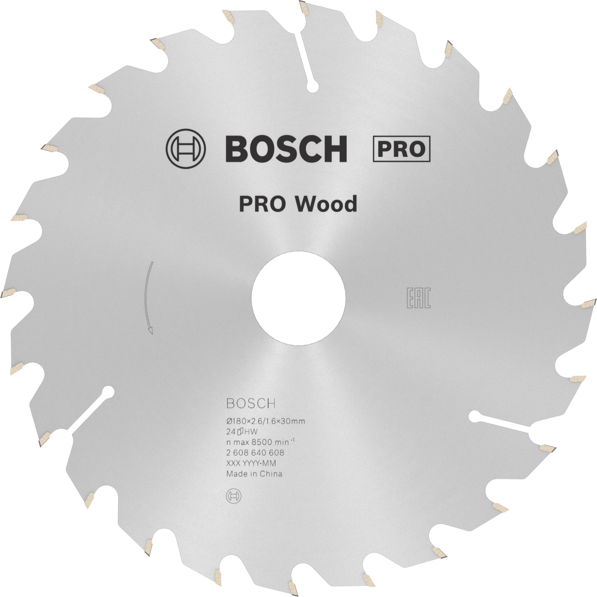 Hoja de sierra circular PRO Wood, 180 x 2,6 x 30 mm, T24