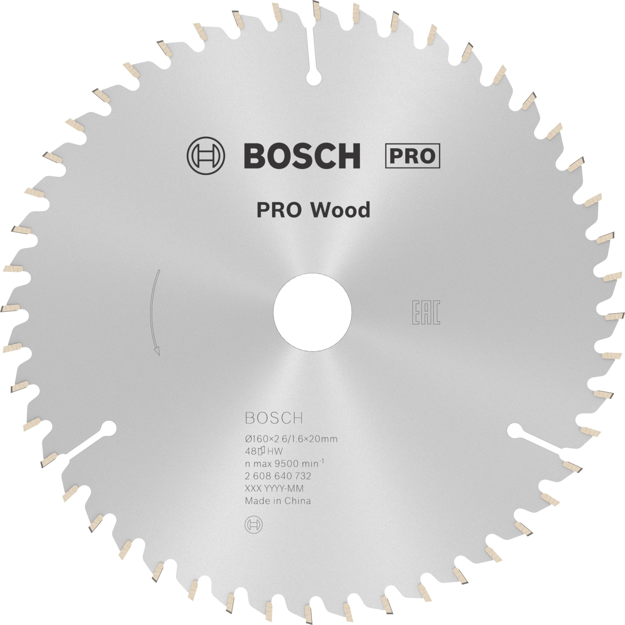 Hoja de sierra circular PRO Wood, 160 x 2,6 x 20 mm, T48