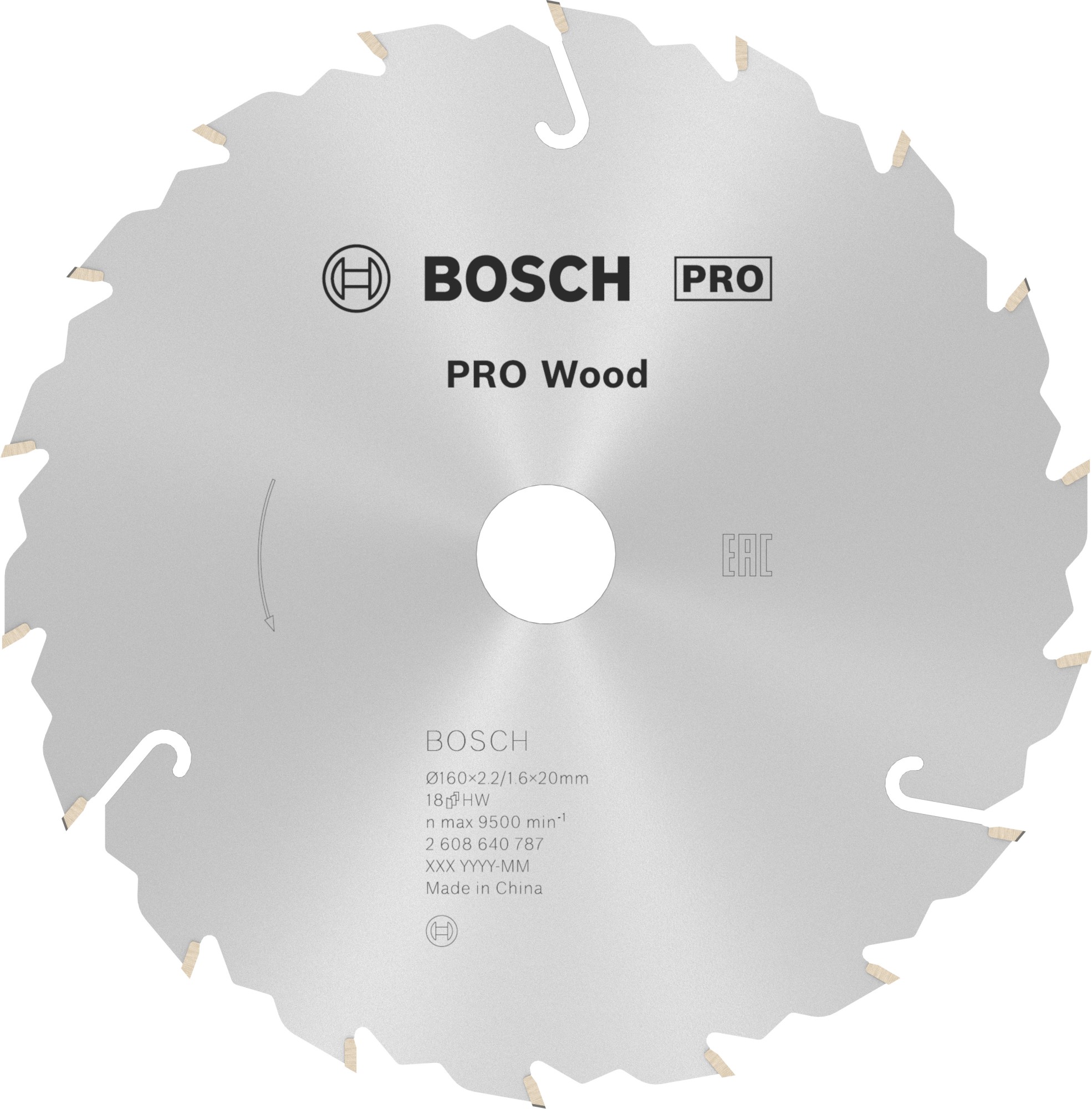 Hoja de sierra circular PRO Wood, 160 x 2,2 x 20 mm, T18