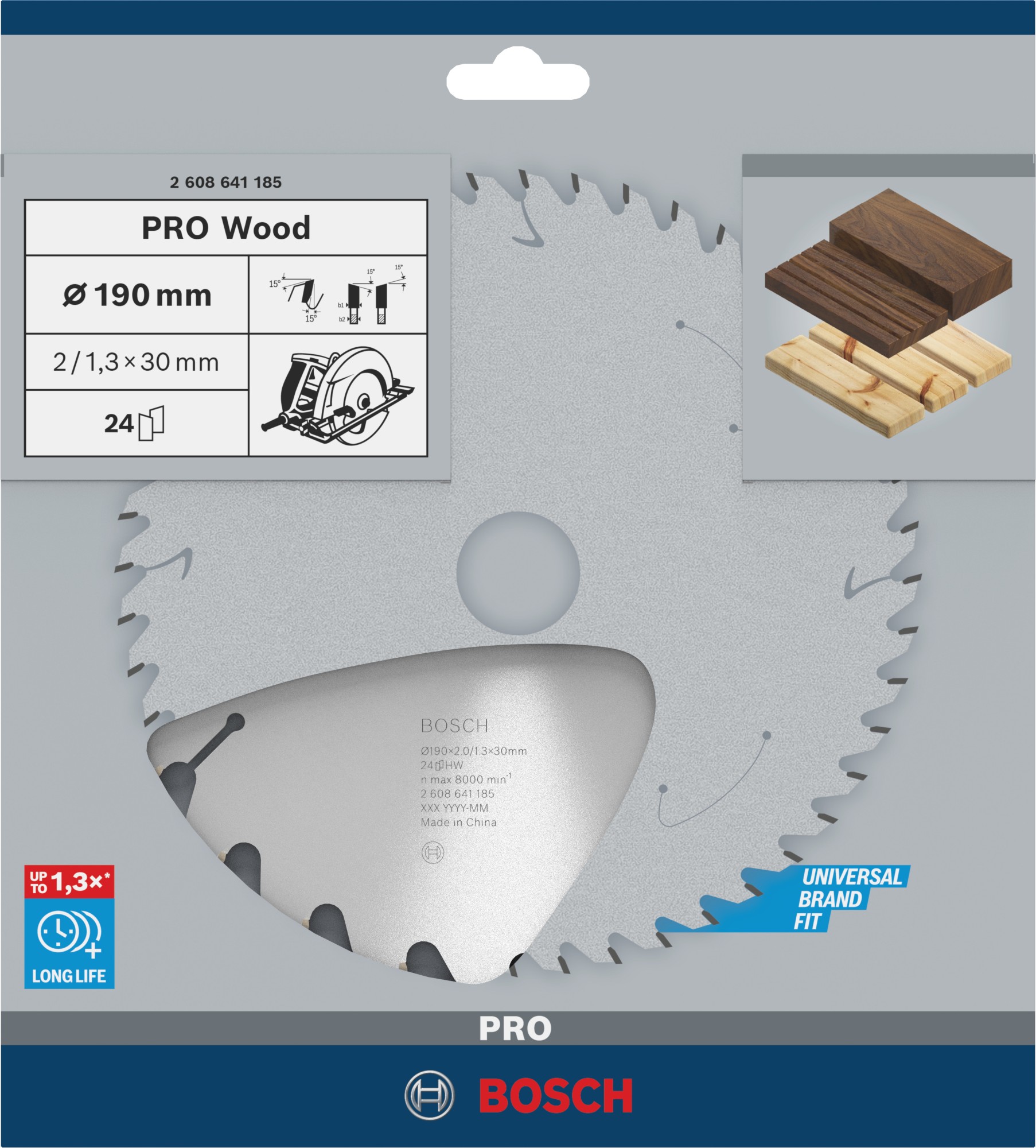 Hoja de sierra circular PRO Wood, 190 x 2 x 30 mm, T24