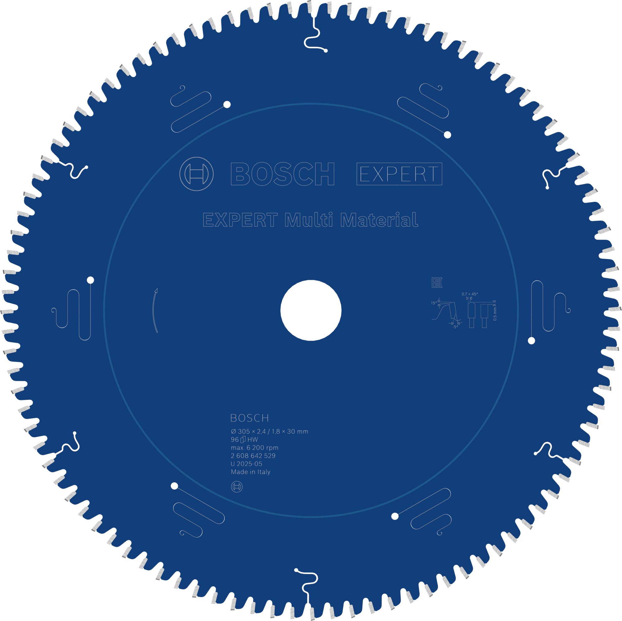 Hoja de sierra circular EXPERT Multi Material, 305 x 2,4/1,8 x 30 mm, T96