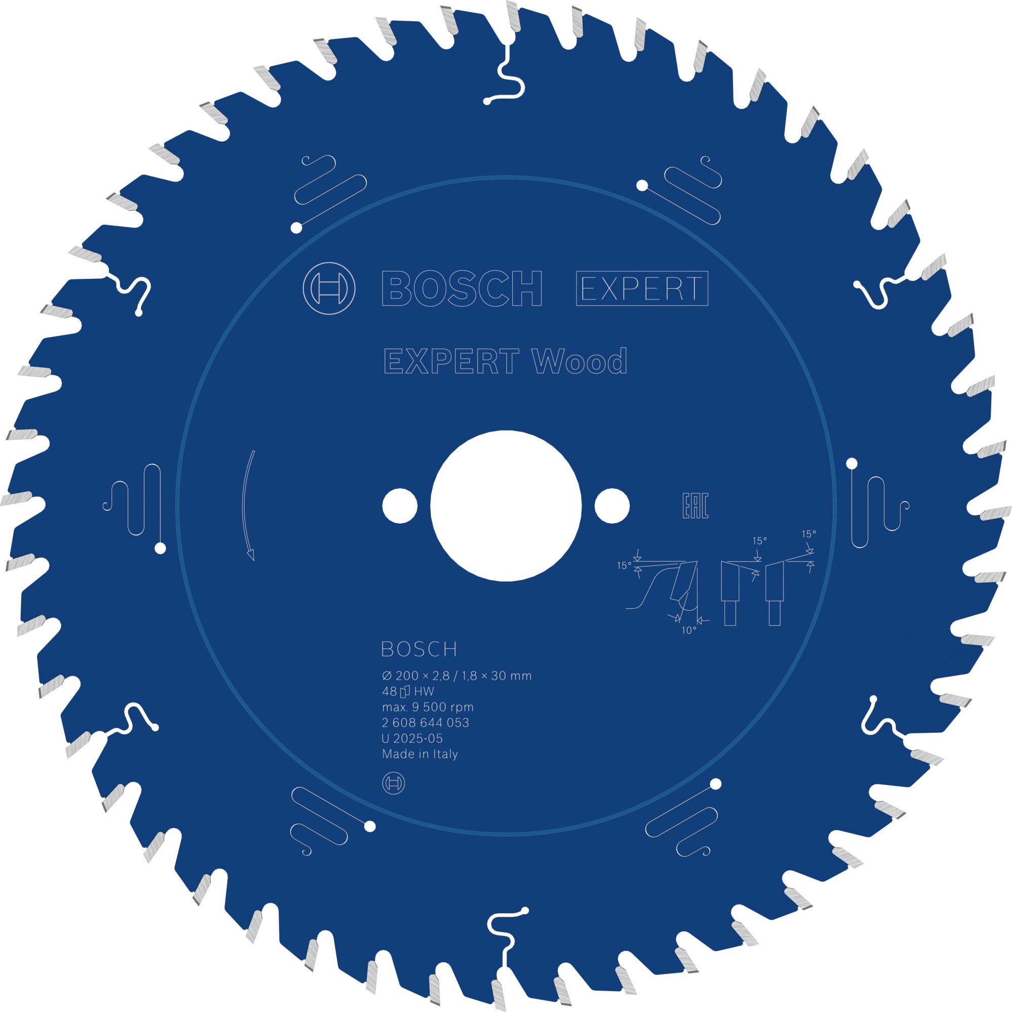 Hoja de sierra circular EXPERT Wood, 200 x 2,8/1,8 x 30 mm, T48