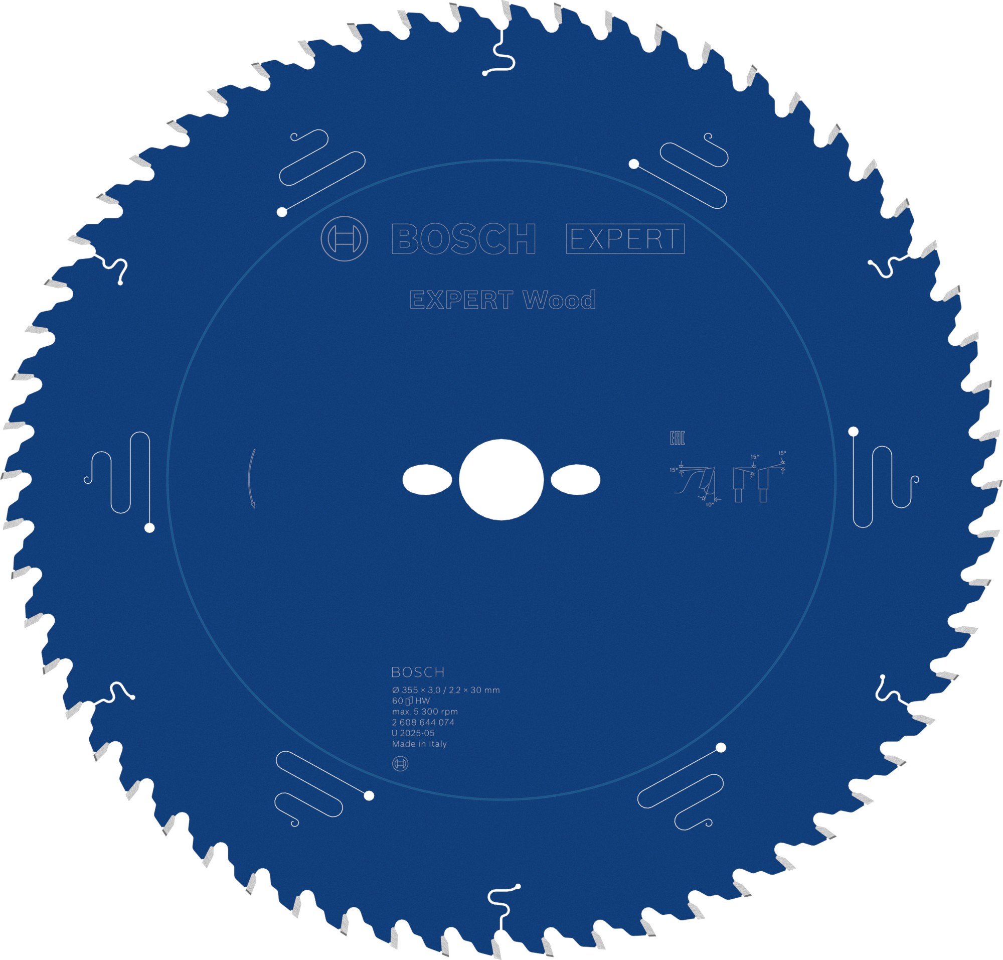 Hoja de sierra circular EXPERT Wood, 355 x 3/2,2 x 30 mm, T60
