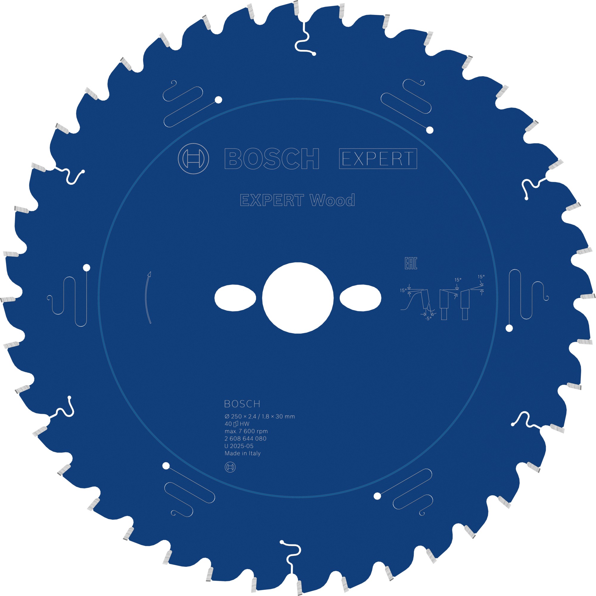 Hoja de sierra circular EXPERT Wood, 250 x 2,4/1,8 x 30 mm, T40