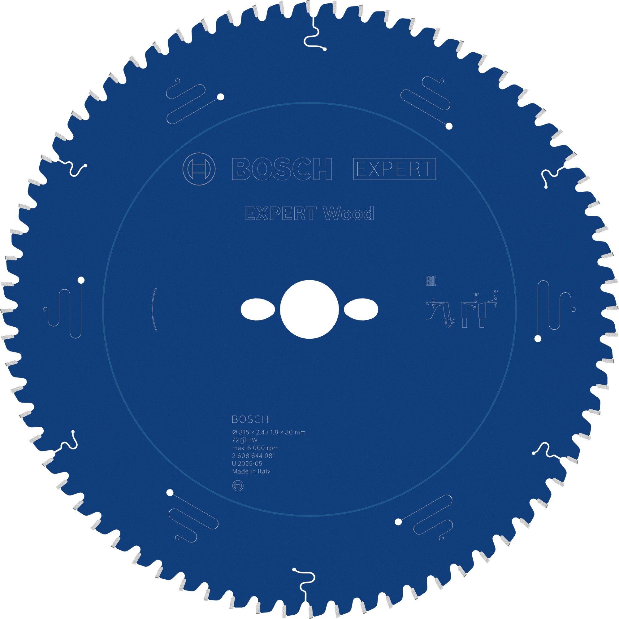 Hoja de sierra circular EXPERT Wood, 315 x 2,4/1,8 x 30 mm, T72
