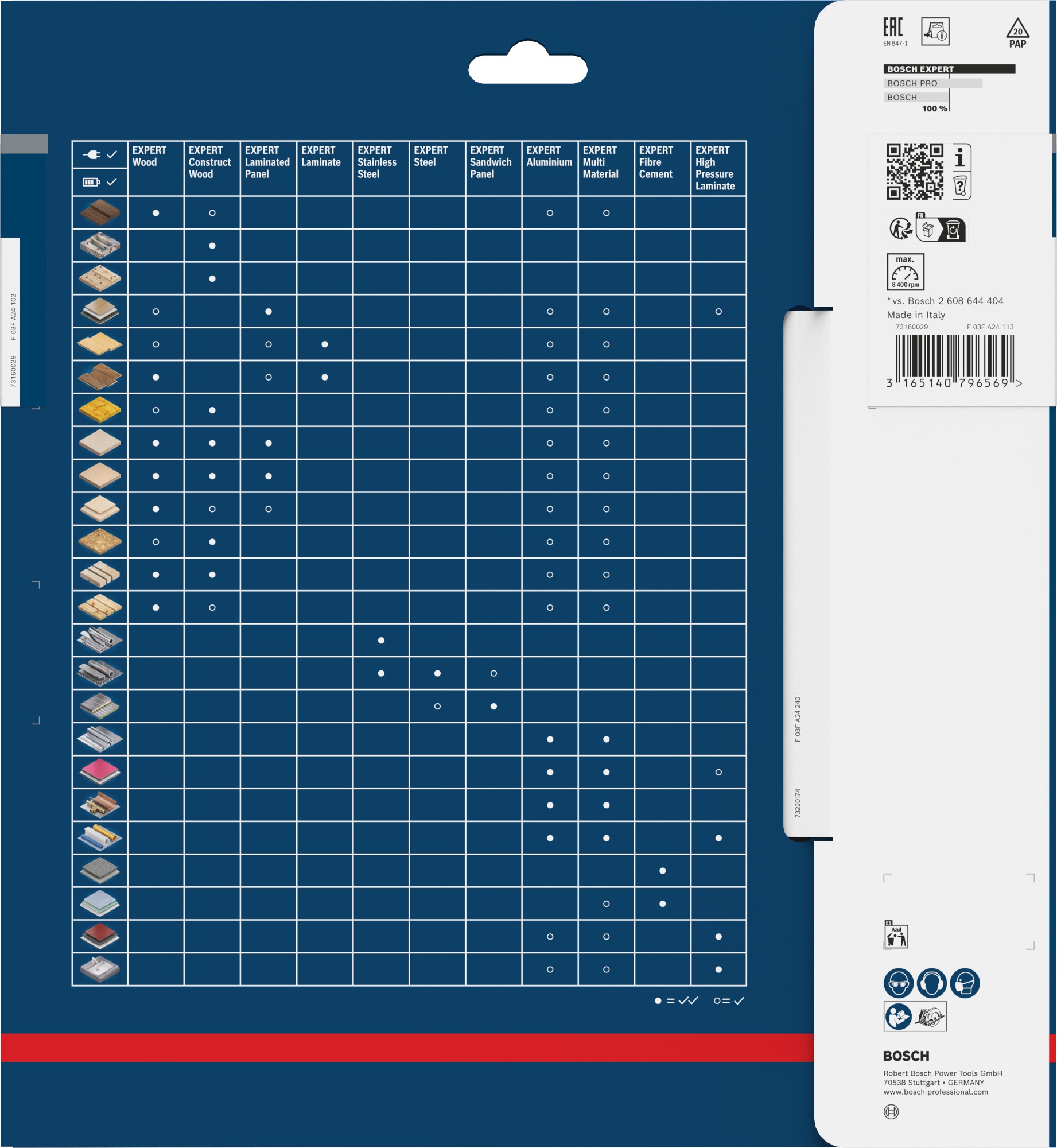 Hoja de sierra circular EXPERT Wood, 225 x 2,6/1,6 x 30 mm, T48