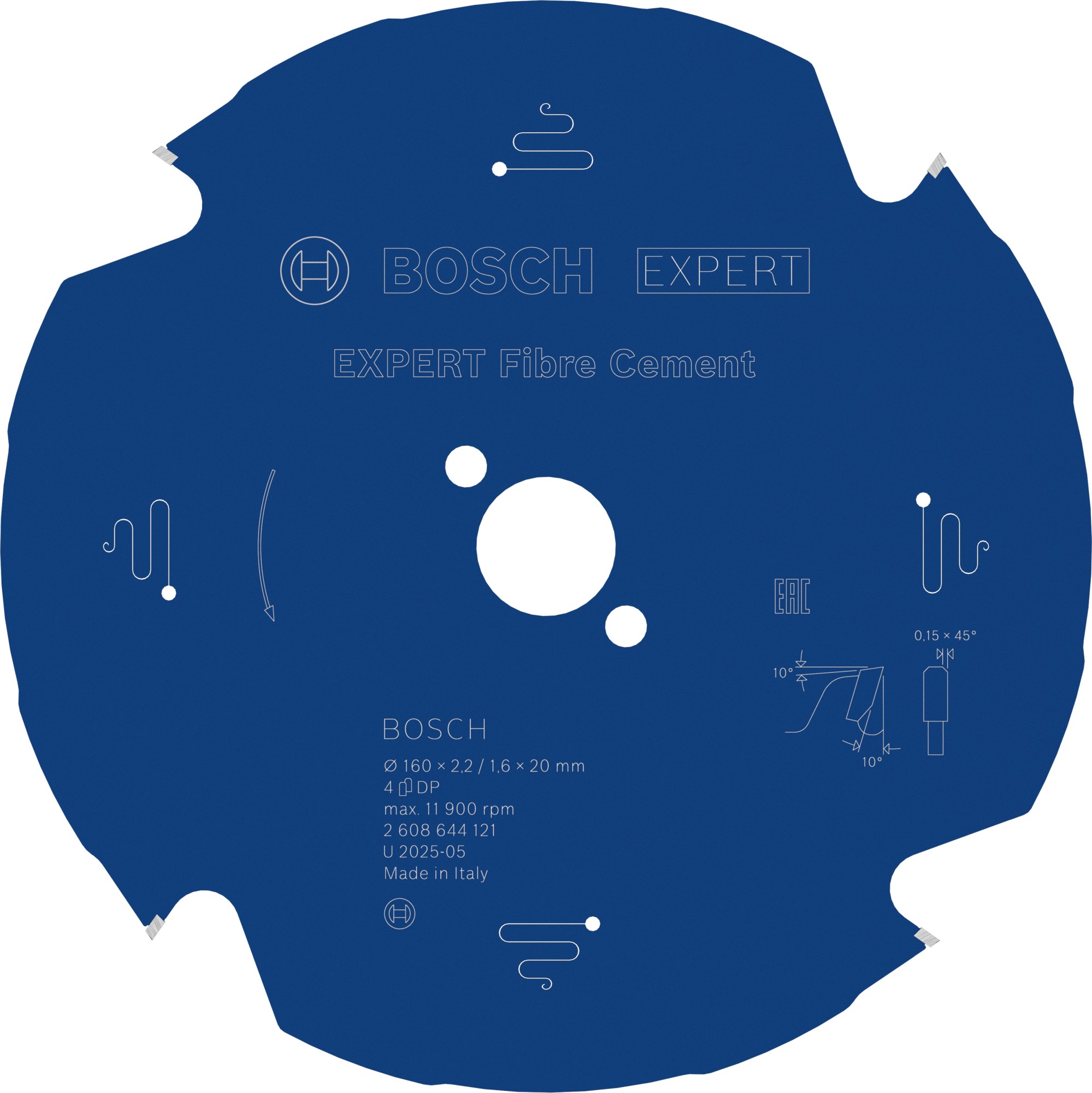 Hoja de sierra circular EXPERT Fibre Cement, 160 x 2,2/1,6 x 20 mm, T4