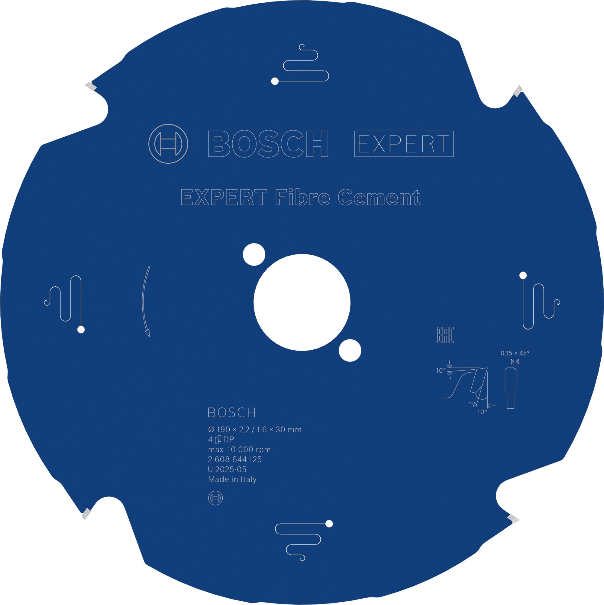 Hoja de sierra circular EXPERT Fibre Cement, 190 x 2,2/1,6 x 30 mm, T4