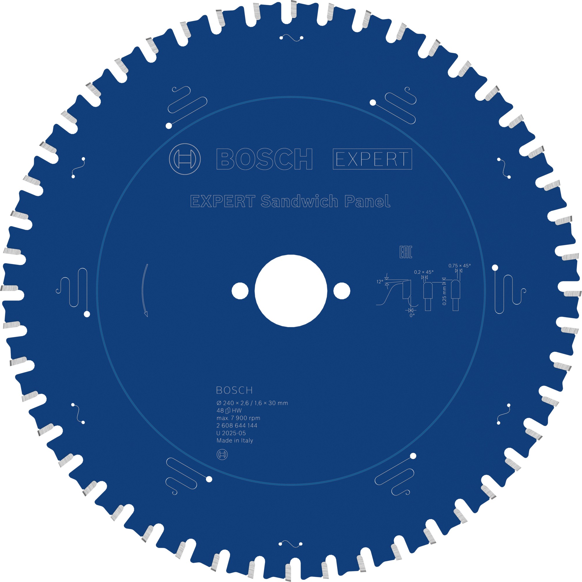 Hoja de sierra circular EXPERT Sandwich Panel, 240 x 2,6/1,6 x 30 mm, T48